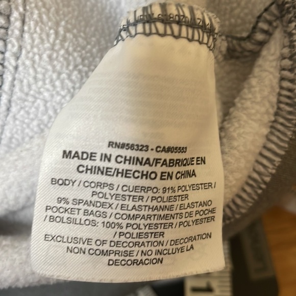 Nike Gray And White Just Do It High Neck Hoodie Size Medium - Picture 8 of 9